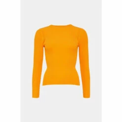 Cheap 🛒 KarenMillen Rib Crew Neck Knit Jumper For Female 👏 -Karen Millen Sales unnamed file 4600