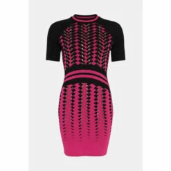 Best reviews of ✨ KarenMillen Faded Geo Knitted Bodycon Mini 👗 Dress For Female ✨ -Karen Millen Sales unnamed file 4622