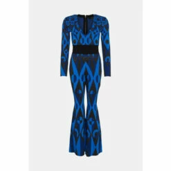 Hot Sale 😍 KarenMillen Geo Jacquard Knit Catsuit For Female 🔥 -Karen Millen Sales unnamed file 4652