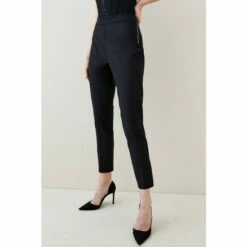 Coupon 🎉 KarenMillen Essential Techno Side Zip Woven Trouser For Female ✨ -Karen Millen Sales unnamed file 4664