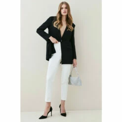 Coupon 🎉 KarenMillen Essential Techno Side Zip Woven Trouser For Female ✨ -Karen Millen Sales unnamed file 4666