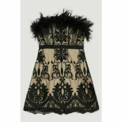 Best deal 💯 KarenMillen Graphic Embroidered Mesh Feather Woven Mini For Female 🎉 -Karen Millen Sales unnamed file 4703