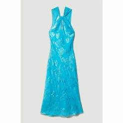 Discount ❤️ KarenMillen Metallic Iridescent Halter Column Midi 👗 Dress For Female ⭐ -Karen Millen Sales unnamed file 4708