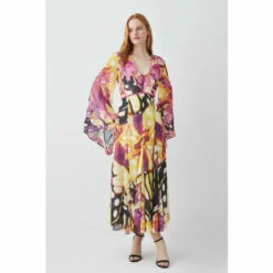 Cheapest 👍 KarenMillen Floral Applique Woven Midi 👗 Dress For Female 😀 -Karen Millen Sales unnamed file 4718