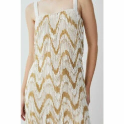 Best Sale 👍 KarenMillen Tall Square Neck Embellished Fringed Mini 👗 Dress For Female ✨ -Karen Millen Sales unnamed file 477
