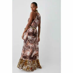 Cheap ✔️ KarenMillen Beach Metallic Printed Midi Cover Up For Female 👏 -Karen Millen Sales unnamed file 4792