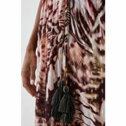 Cheap ✔️ KarenMillen Beach Metallic Printed Midi Cover Up For Female 👏 -Karen Millen Sales unnamed file 4793