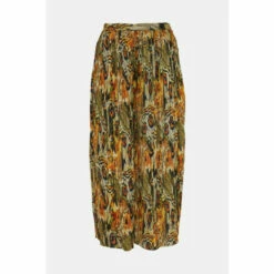 Best Pirce ✔️ KarenMillen Plus Size Feather Printed Pleated Drama Trouser For Female ❤️ -Karen Millen Sales unnamed file 4798