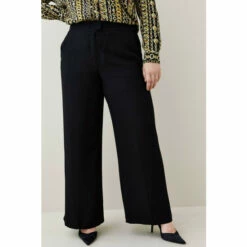Brand new 🔥 KarenMillen Plus Size Viscose Satin Back Crepe Wide Leg Trouser For Female 👏 -Karen Millen Sales unnamed file 4880