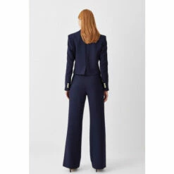Wholesale ❤️ KarenMillen Compact Stretch Nautical Button Front Wide Leg Trouser For Female 🤩 -Karen Millen Sales unnamed file 4897