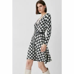 Buy 🌟 KarenMillen Belted Viscose Blend Long Sleeve Jersey Skater 👗 Dress For Female ❤️ -Karen Millen Sales unnamed file 4910