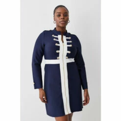 Best reviews of 👏 KarenMillen Plus Size Military Trim A-line Bandage Knit Mini 👗 Dress For Female 🤩 -Karen Millen Sales unnamed file 4921