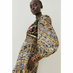 Outlet 👍 KarenMillen Baroque Embroidered And Bead Woven Mini 👗 Dress For Female ⌛ -Karen Millen Sales unnamed file 4938