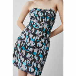 Best Sale 😍 KarenMillen Marble Jacquard Bustier Mini 👗 Dress For Female 😍 -Karen Millen Sales unnamed file 4942