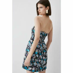 Best Sale 😍 KarenMillen Marble Jacquard Bustier Mini 👗 Dress For Female 😍 -Karen Millen Sales unnamed file 4944