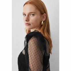 Best reviews of 🎁 KarenMillen Mixed Mesh Spot Tulle Top For Female 🎁 -Karen Millen Sales unnamed file 4961