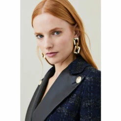 Discount ❤️ KarenMillen Boucle Tux Collared Mini 👗 Dress For Female 👍 -Karen Millen Sales unnamed file 4983