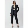 Outlet 🧨 KarenMillen Italian Structured Satin High Waisted Trouser For Female ✔️