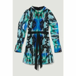 Coupon 🥰 KarenMillen Mirrored Kaleidoscope Belted Mini 👗 Dress For Female 🛒 -Karen Millen Sales unnamed file 501