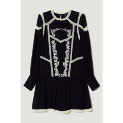 Budget ⭐ KarenMillen Ladder Trim Lace Woven Mini 👗 Dress For Female 🤩 -Karen Millen Sales unnamed file 5014