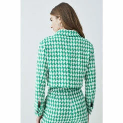 Brand new 🎁 KarenMillen Petite Check Tweed Cropped Jacket For Female 👍 -Karen Millen Sales unnamed file 5019