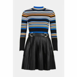 Cheapest 🥰 KarenMillen Stripe Knit Pu Pleated 👗 Skirt Skater 👗 Dress For Female 😉 10 Cheapest 🥰 KarenMillen Stripe Knit Pu Pleated 👗 Skirt Skater 👗 Dress For Female 😉 -Karen Millen Sales unnamed file 5062