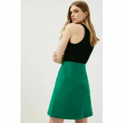 Flash Sale 👏 KarenMillen Essential Techno Woven 👗 Skirt For Female ⭐ -Karen Millen Sales unnamed file 5122