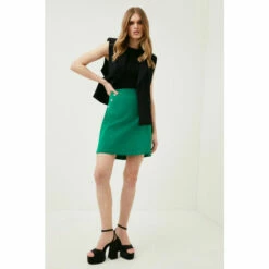 Flash Sale 👏 KarenMillen Essential Techno Woven 👗 Skirt For Female ⭐ -Karen Millen Sales unnamed file 5124