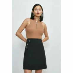Flash Sale 👏 KarenMillen Essential Techno Woven 👗 Skirt For Female ⭐ -Karen Millen Sales unnamed file 5125