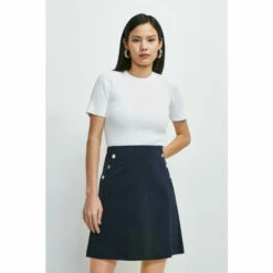 Flash Sale 👏 KarenMillen Essential Techno Woven 👗 Skirt For Female ⭐ -Karen Millen Sales unnamed file 5127