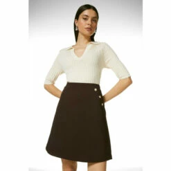 Flash Sale 👏 KarenMillen Essential Techno Woven 👗 Skirt For Female ⭐ -Karen Millen Sales unnamed file 5130