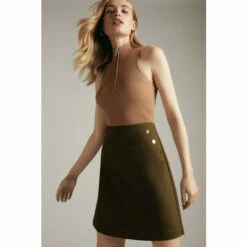 Flash Sale 👏 KarenMillen Essential Techno Woven 👗 Skirt For Female ⭐ -Karen Millen Sales unnamed file 5133