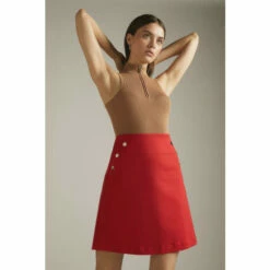 Flash Sale 👏 KarenMillen Essential Techno Woven 👗 Skirt For Female ⭐ -Karen Millen Sales unnamed file 5134