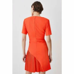 Coupon 😍 KarenMillen Tall Tailored Military Pleat Short Sleeve Mini 👗 Dress For Female 🔔 -Karen Millen Sales unnamed file 5137