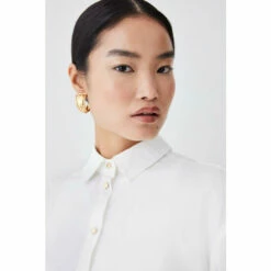 Promo 🔥 KarenMillen Cotton Button Down 👕 Shirt For Female ✨ -Karen Millen Sales unnamed file 5192
