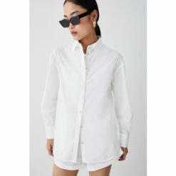 Promo 🔥 KarenMillen Cotton Button Down 👕 Shirt For Female ✨ -Karen Millen Sales unnamed file 5197
