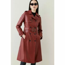 Best Pirce ✔️ KarenMillen Leather Trench Belted Mac 🧥 Coat For Female 👍 -Karen Millen Sales unnamed file 5207