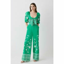 Best deal 🔥 KarenMillen Petite Floral & Geo Embroidered Woven Jumpsuit For Female 🎉 -Karen Millen Sales unnamed file 521