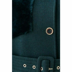 Hot Sale ❤️ KarenMillen Italian Wool Shearling Mix Belted Cape For Female 🔔 -Karen Millen Sales unnamed file 5226