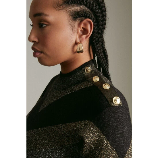 Hot Sale ๐ฏ KarenMillen Plus Size Sparkle Military Abstract Knit ๐ Dress For Female ๐ฅ 2 Hot Sale ๐ฏ KarenMillen Plus Size Sparkle Military Abstract Knit ๐ Dress For Female ๐ฅ - Image 2