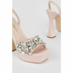 Best deal ✨ KarenMillen Satin Gemstone Slingback Extreme Platform For Female 👍 -Karen Millen Sales unnamed file 525