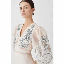 Cheap 🔔 KarenMillen Petite Applique Organdie Woven Maxi 👗 Dress For Female 🤩 -Karen Millen Sales unnamed file 5252