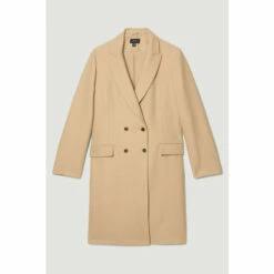 Outlet 🔥 KarenMillen Plus Size Italian Wool Double Breasted Tailored 🧥 Coat For Female ✨ -Karen Millen Sales unnamed file 5269