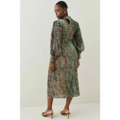 New 🌟 KarenMillen Plus Size Velvet Animal Devoure Woven Maxi 👗 Dress For Female ✔️ -Karen Millen Sales unnamed file 5279