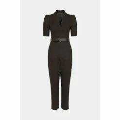 Budget 🎉 KarenMillen Forever Belted Jumpsuit For Female 😍 -Karen Millen Sales unnamed file 5294