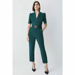 Budget 🎉 KarenMillen Forever Belted Jumpsuit For Female 😍 -Karen Millen Sales unnamed file 5300