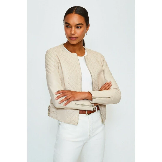 Flash Sale ๐ KarenMillen Leather Quilted Biker Jacket For Female ๐ 7 Flash Sale ๐ KarenMillen Leather Quilted Biker Jacket For Female ๐ - Image 7