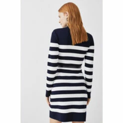 Discount 🎁 KarenMillen Tall Stripe Rib Knit Belted Mini 👗 Dress For Female 💯 -Karen Millen Sales unnamed file 537