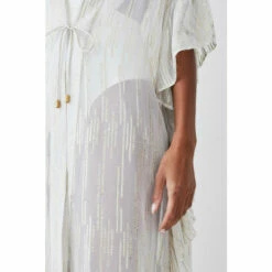 Hot Sale 😉 KarenMillen Beach Drama Maxi Ruffle Kimono For Female 😉 -Karen Millen Sales unnamed file 5392