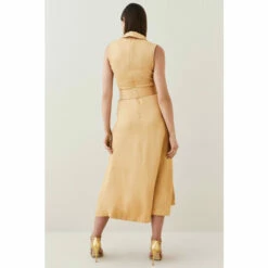 Outlet 🤩 KarenMillen Utility Viscose Twill Button Detail Midi 👚 Shirt 👗 Dress For Female 🎉 -Karen Millen Sales unnamed file 54